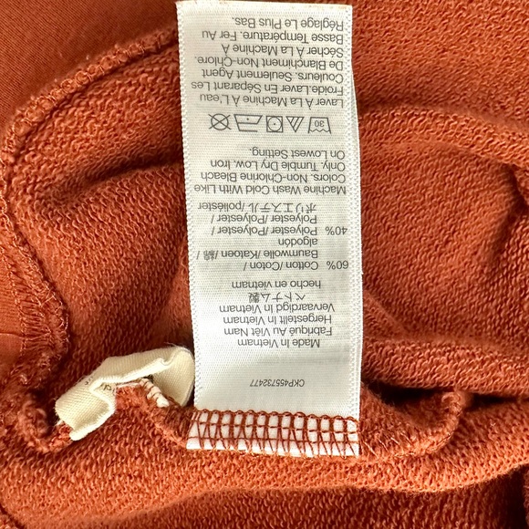 Madewell Women’s Pleat Sleeve Sunken Hoodie Sweater Size S - Picture 9 of 12